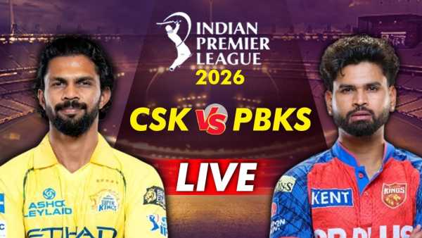IPL 2026 CSK vs PBKS Live Score: Chennai awaits first win, faces Punjab Kings in Chepauk