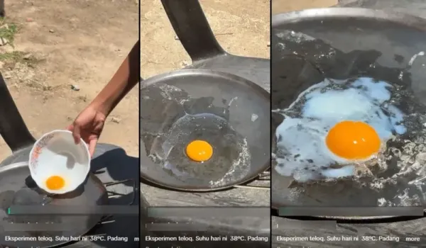 Suhu Tembus 38 Derajat C, Pria Ini Bisa Masak Telur di Bawah Matahari