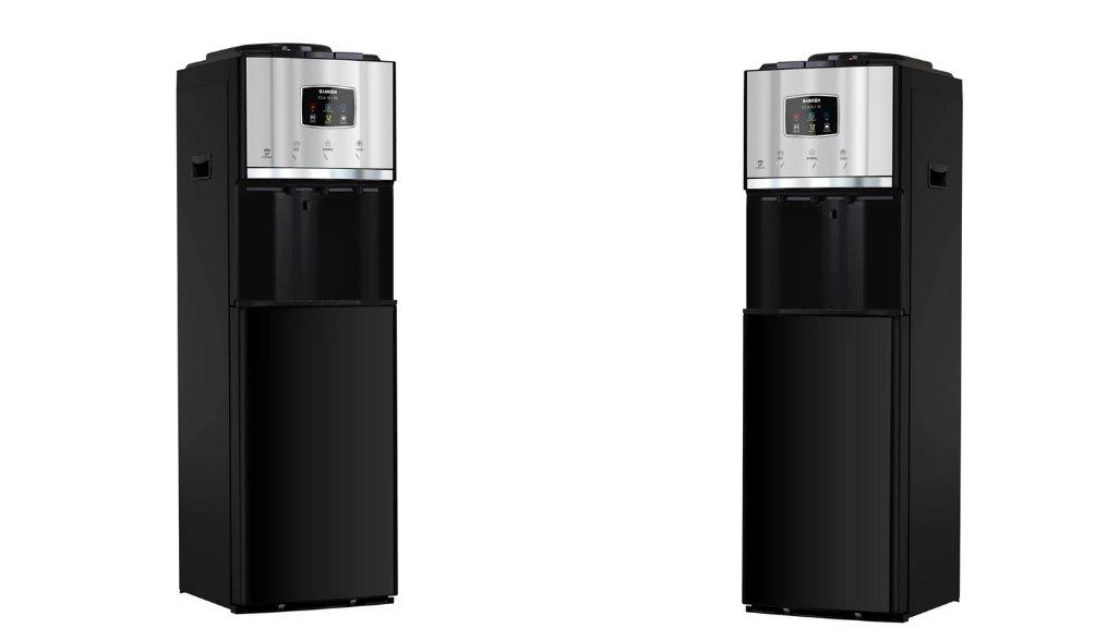 Sanken Dispenser Duo Galon Bawah Atas HWD-H230SS-BK Oasis Stainless Steel