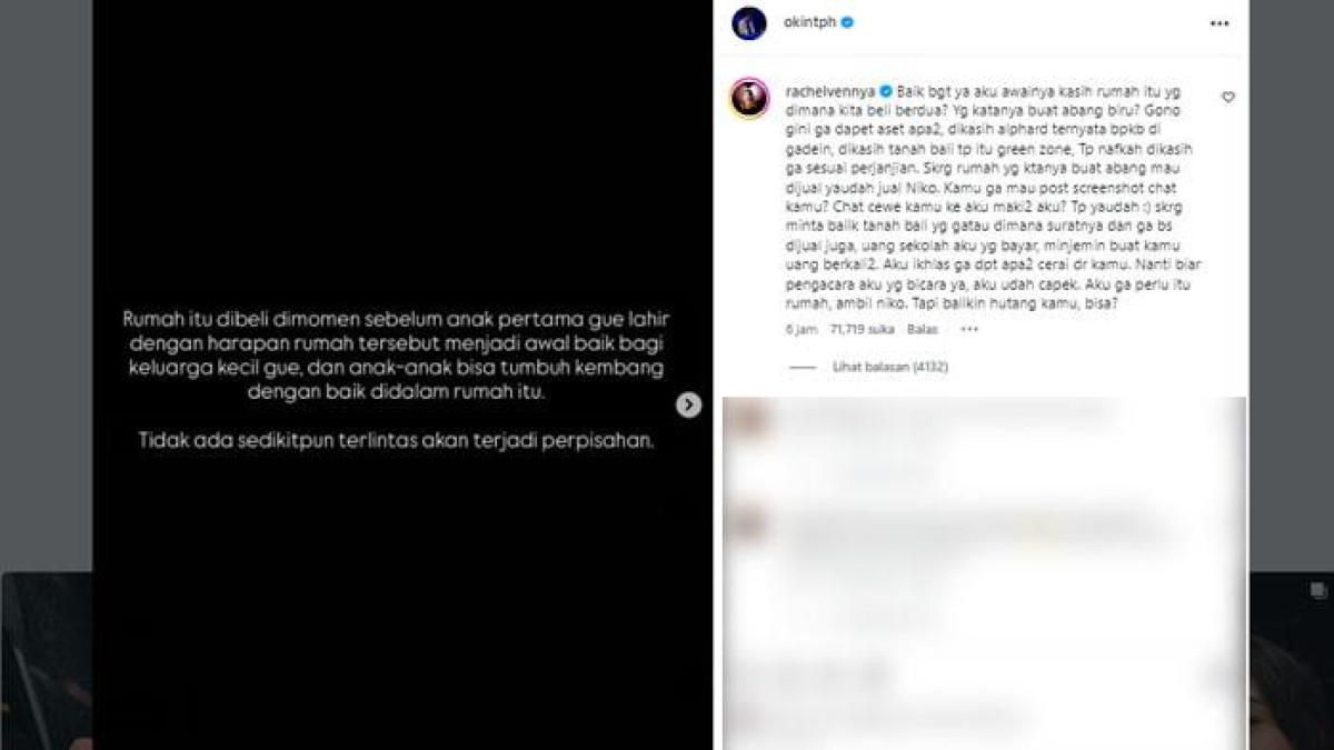 OKIN VS RACHEL VENNYA: Niko Al Hakim alias Okin akhirnya speak up usai dituduh mau jual rumah anaknya. Di klarifikasi Okin itu, Rachel Vennya ikut menanggapinya dengan balik membongkar rahasia Okin.