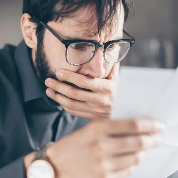 man shocked by his medical bills