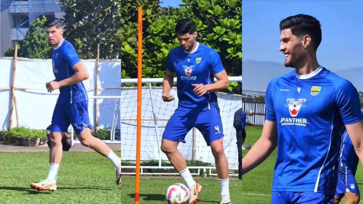 PEMAIN ANYAR PERSIB BANDUNG - Potret sesi latihan Julio Cesar di Persib Bandung dalam postingan akun Instagram @persib, Kamis, 10 Juli 2025.