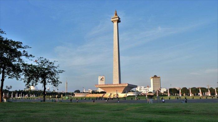 Monumen Nasional (Monas), tempat wisata populer di Jakarta Pusat.
