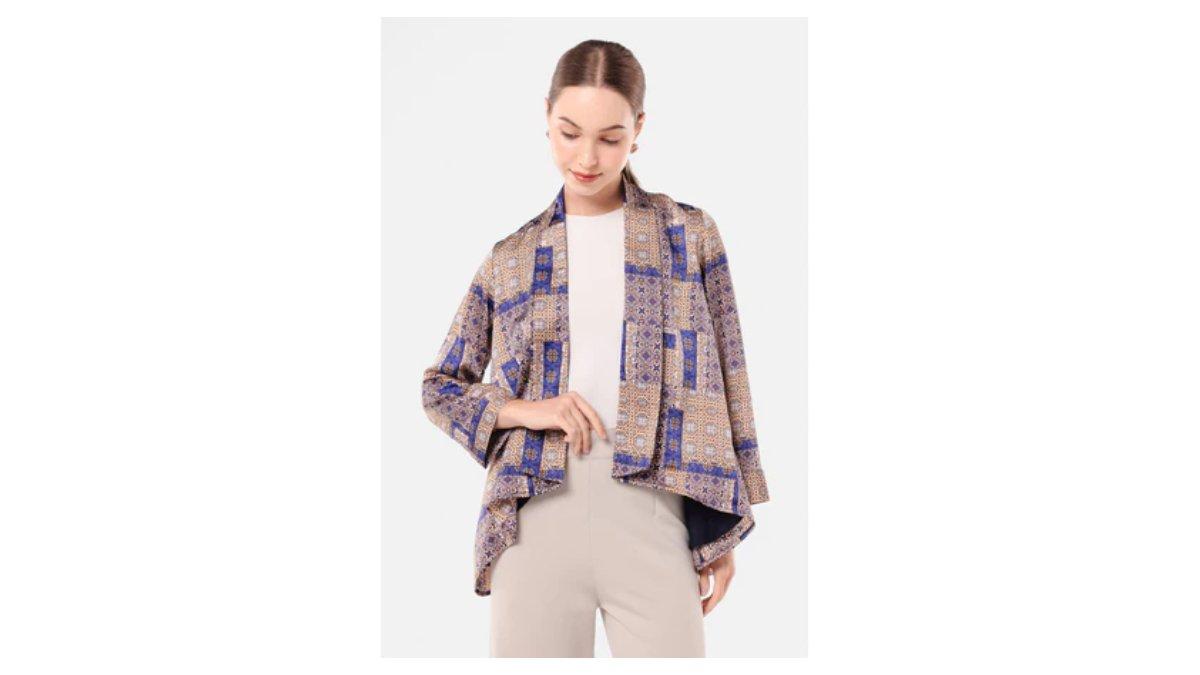 Ilustrasi rekomendasi Minimal Malika Cardigan Motif Tenun Bunga