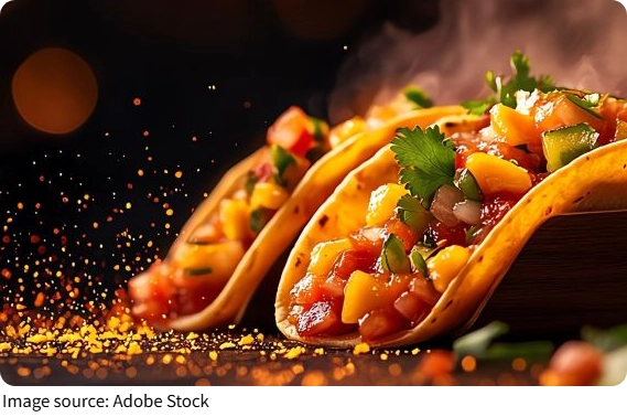 Bánh taco gà Adobo