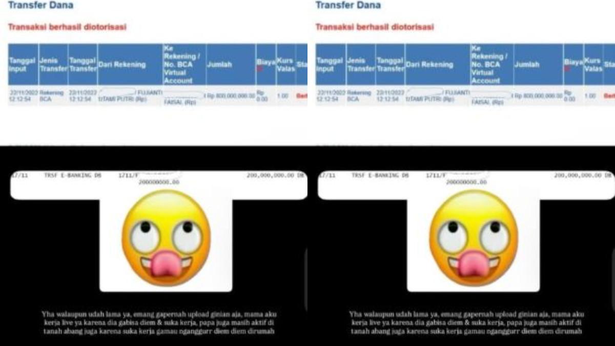 FUJI BUNGKAM NETIZEN - Fuji bungkam netizen, pamer bukti transfer untuk ayah.