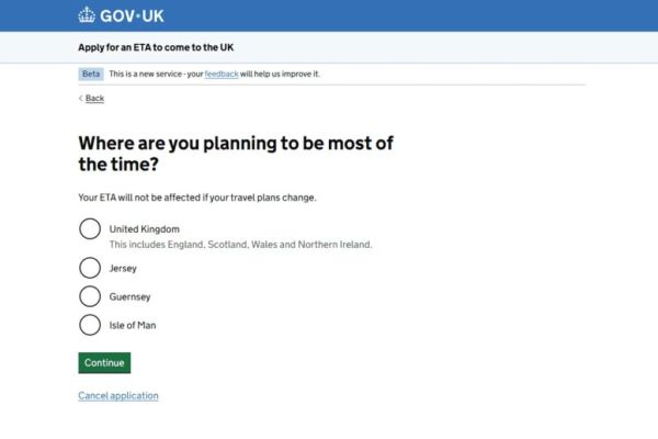 UK ETA Application Portal