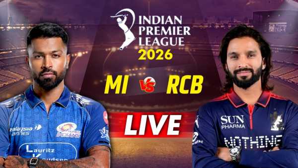 IPL 2026 MI vs RCB Live Score: Mumbai-Bengaluru clash after being beaten by Vaibhav, who will make a comeback?