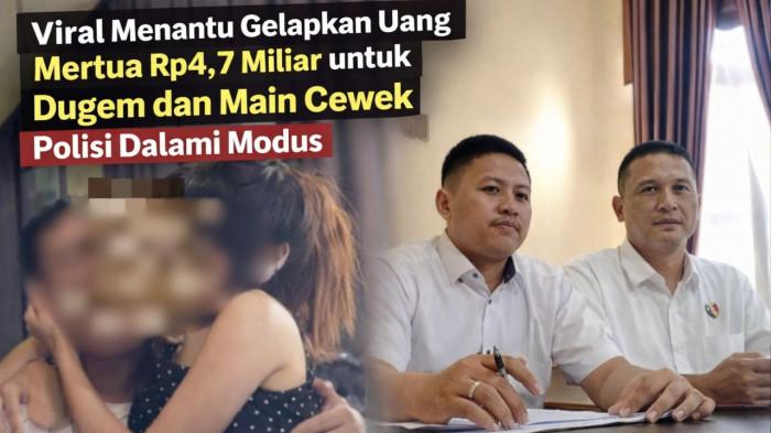 MENANTU VIRAL - Kasat Reskrim Polres Kepahiang Iptu Bintang Yudha Gama (kiri) saat diwawancarai TribunBengkulu.com, Senin (13/4/2026), dan tangkapan layar video viral tersangka. Polisi periksa saksi untuk dalami modus dan motif penggelapan uang mertua.