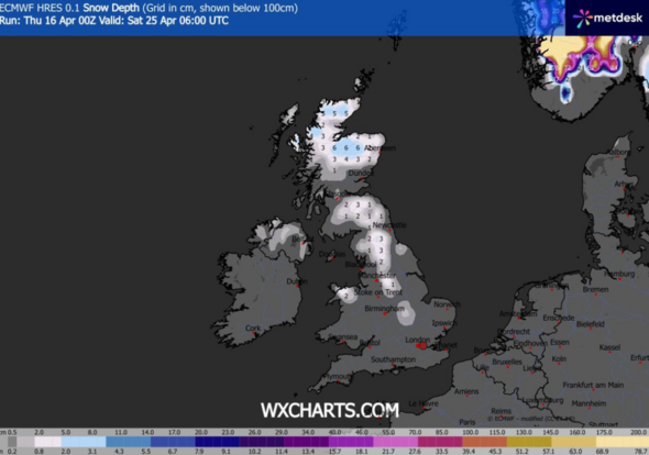 UK weather maps show April snow blizzards as 8 cities buried in days ...