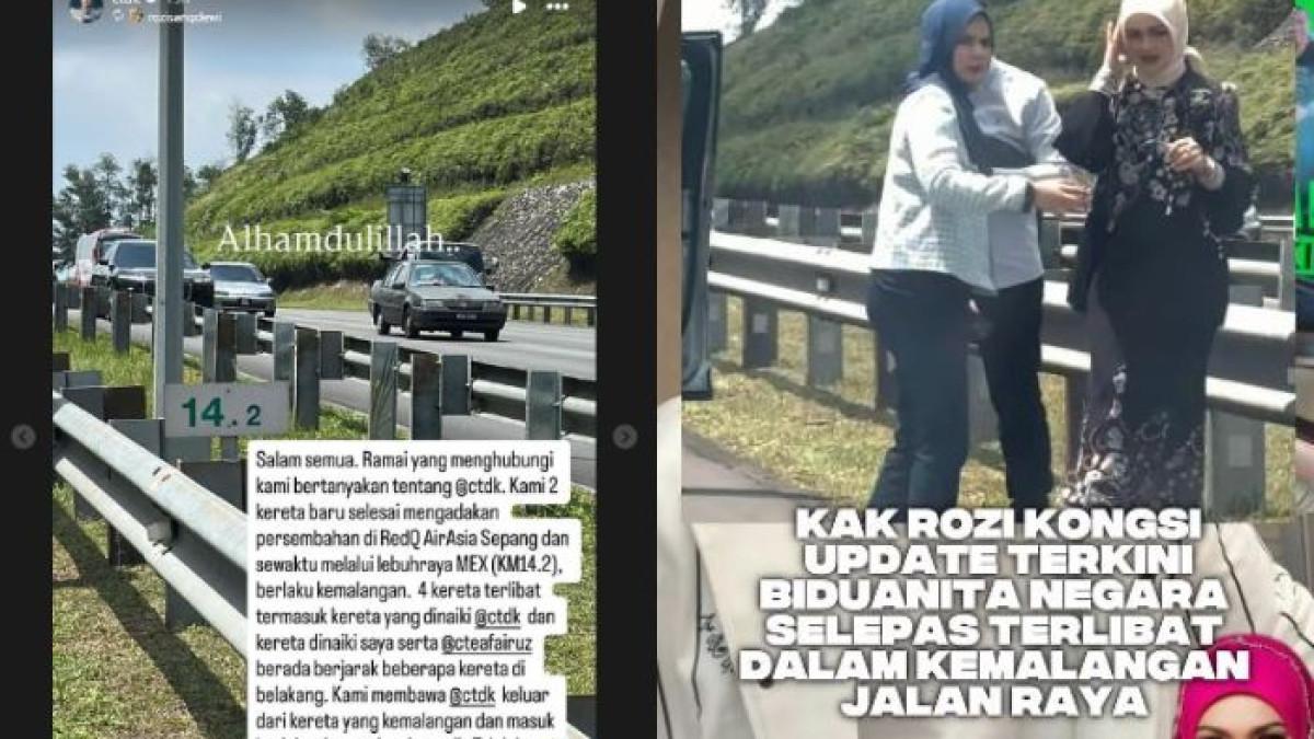 Siti Nurhaliza dikabarkan baru saja mengalami kecelakaan lalu lintas usai menjalani aktivitas panggungnya.