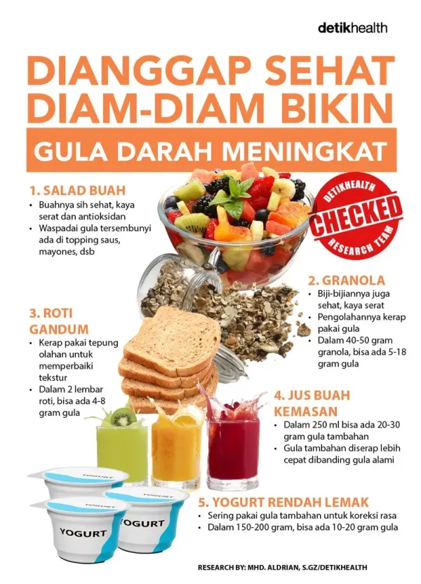 Diam diam bikin gula darah meningkat padahal diklaim sehat