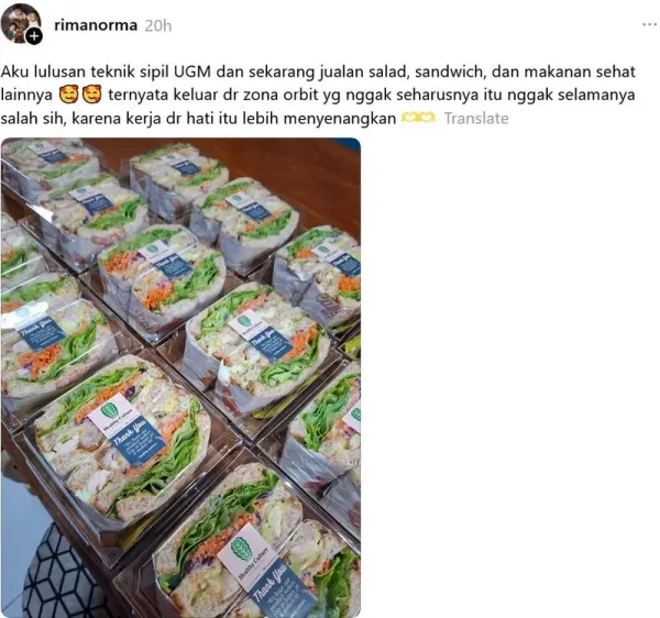 Netizen Threads adu nasib soal jual makanan tidak sesuai jurusan kuliah