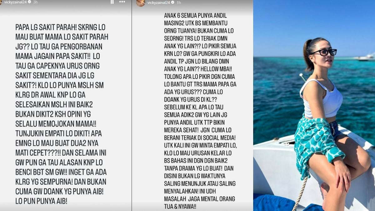KONFLIK BUNGA ZAINAL - Vicky Zainal kakak Bunga Zainal menanggapi pernyataan adiknya di live TikTok
