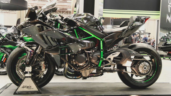 Kawasaki Ninja H2R presented at the 2019 Motorcycle Show