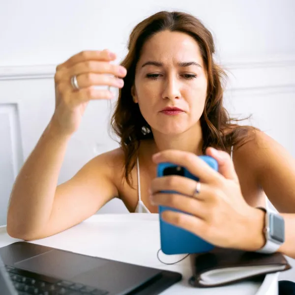 angry hater leaving mean comments on social media