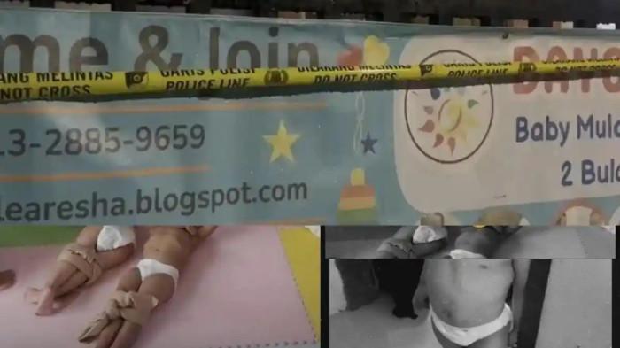 TIDUR KAKI TERIKAT - Kolase daycare digerebek Polresta Yogyakarta dan bayi bayi tanpa baju terikat tali dugaan kekerasan penitipan anak.