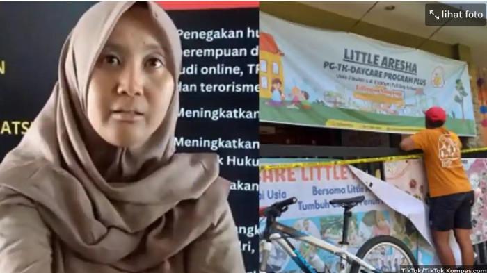 PENGANIAYAAN DI DAYCARE JOGJA - Wali murid Khairunisa (KIRI). Daycare Jogja (KANAN).
