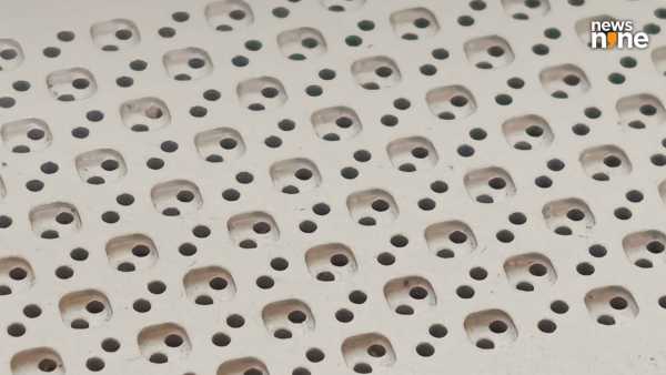 The CNC-milled vents on the base. (Image Credit: Aditya Madanapalle/News9). 