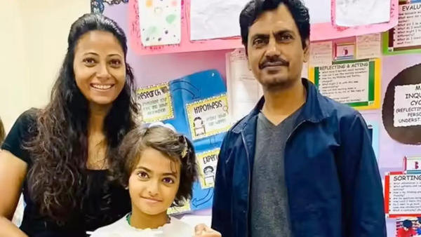 Nawazuddin with wife Aaliya and daughter Shora Siddiqui