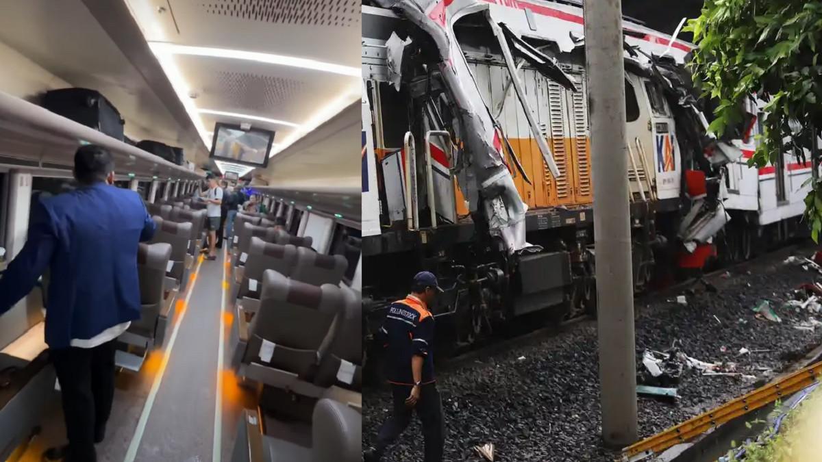 KECELAKAAN KERETA - Kondisi kecelakaan kereta KRL dan KA Argo Bromo di Bekasi Timur