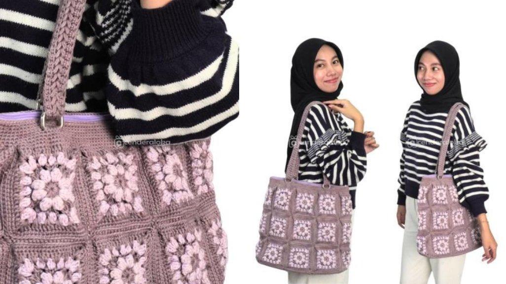 Tas Rajut Motif Granny Square