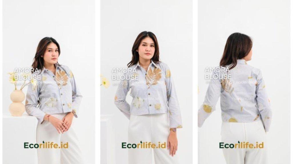 Amora Kemeja Wanita Ecoprint