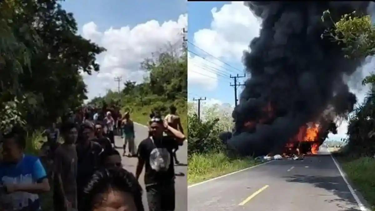 KECELAKAAN BUS - Kondisi bus ALS menjadi sorotan utama dalam kecelakaan maut yang terjadi di Jalan Lintas Sumatera, Kecamatan Karang Jaya, Musi Rawas Utara, Rabu (6/5/2026) siang.