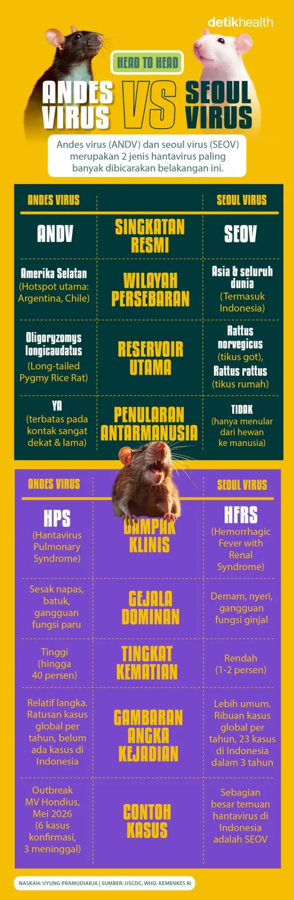Infografis: Andes Virus Vs Seoul Virus, Hantavirus Paling Banyak Disebut Saat Ini