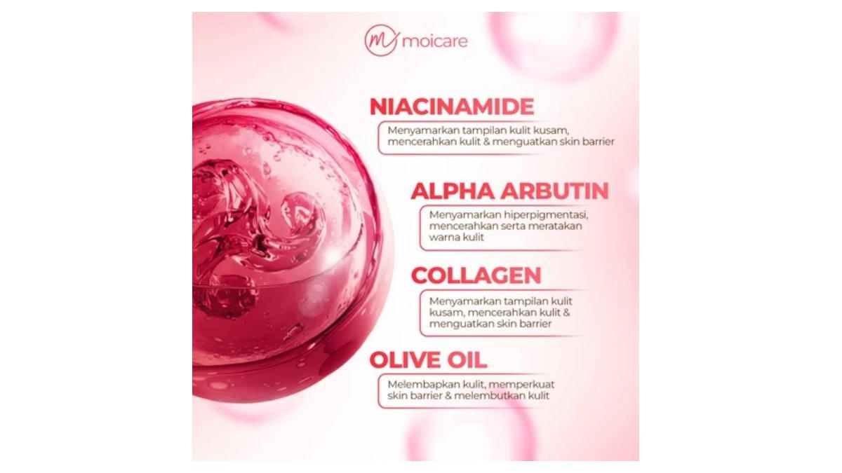 Ilustrasi kandungan utama Moicare Brightening Body Lotion