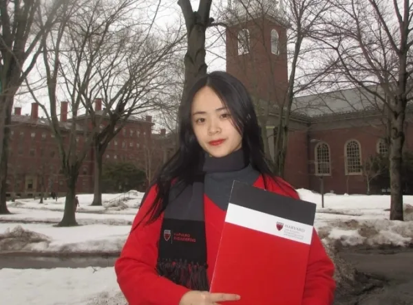 Vu Ha Chau on the campus of Harvard University, U.S. Photo courtesy of Chau
