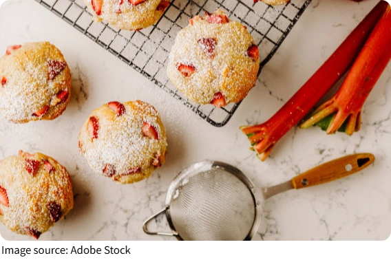 Tangy Rhubarb Muffins