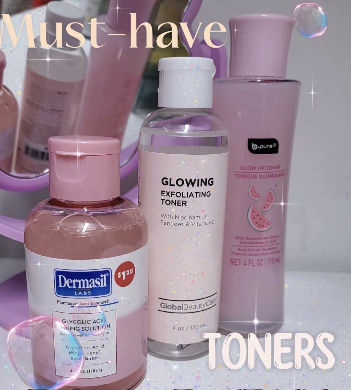 My Glow Toner Lineup!