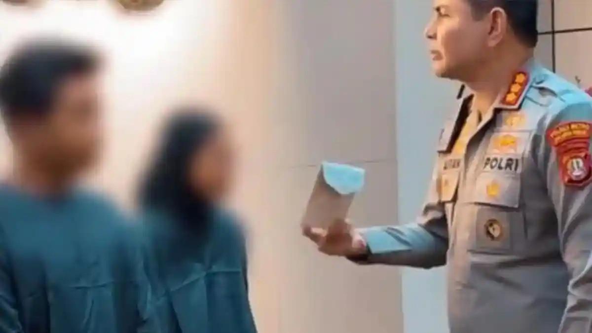 MINTA TAK DIHUKUM - Kapolres Metro Jakarta Timur, Kombes Alfian Nurrizal, saat mewawancarai dua pemilik wedding organizer (WO) Marwah Catering Service berinisial RM dan ER, yang kini telah ditetapkan sebagai tersangka atas kasus dugaan penipuan terhadap 58 calon pengantin.