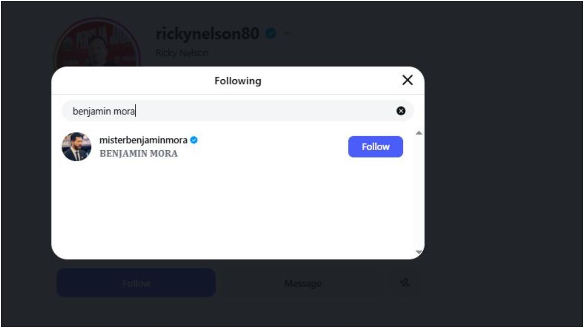 RUMOR PELATIH BARU PERSIJA JAKARTA - Aksi follow Instagram yang dilakukan oleh asisten pelatih Persija Jakarta, Ricky Nelson dan Benjamin Mora.