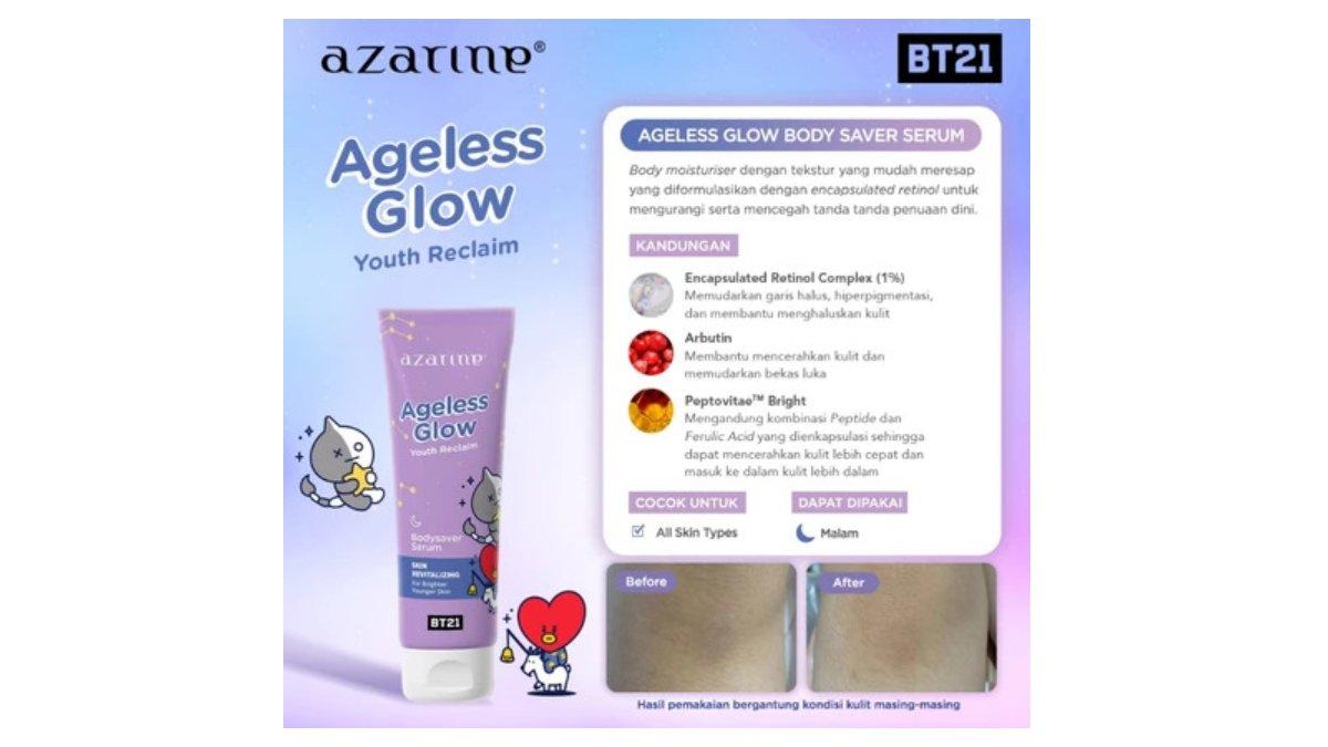Ilustrasi kandungan utama Azarine Body Lotion Ageless Glow 100ml
