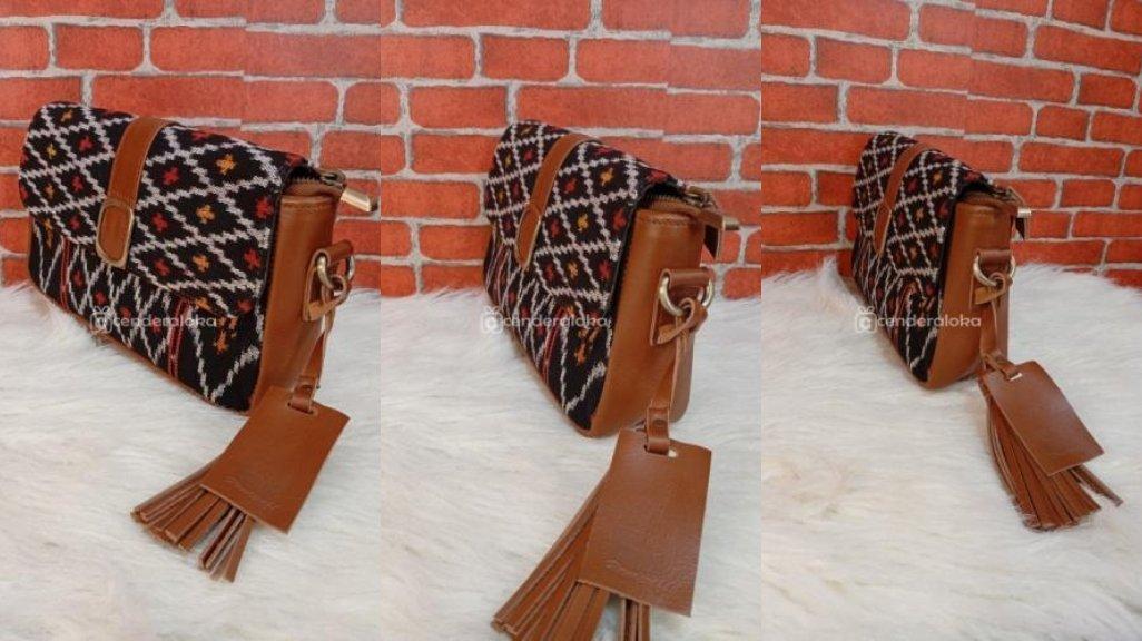 Tas Kulit Mix Tenun NTT