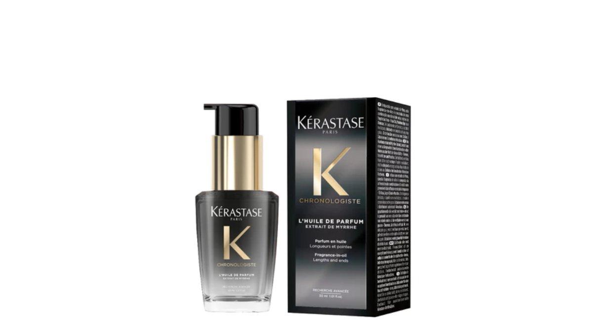 Ilustrasi kemasan produk Kerastase Chronologiste Huile de Parfum Hair Oil 30 ml