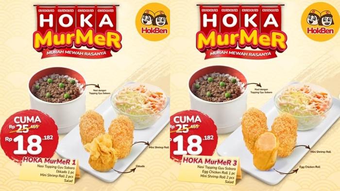 PROMO HOKBEN - Paket HOKA MurMeR. Makan keyang mulai Rp 18.000. (Instagram@hokben.id)