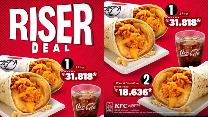 PROMO KFC - Promo KFC Riser Deal. Sarapan super kenyang di akhir pekan mulai Rp 18 ribuan. (Instagram@kfcindonesia)