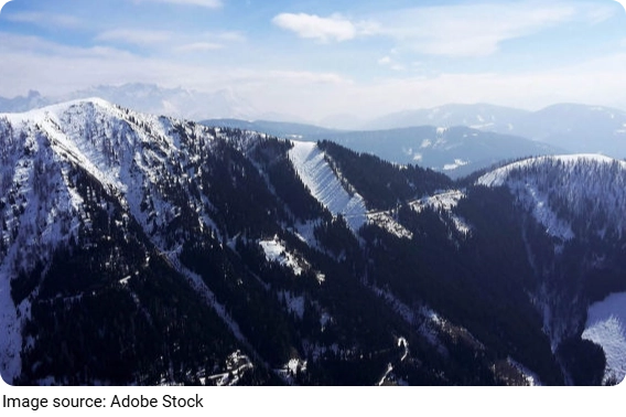Snowy Alps Near Salzburg