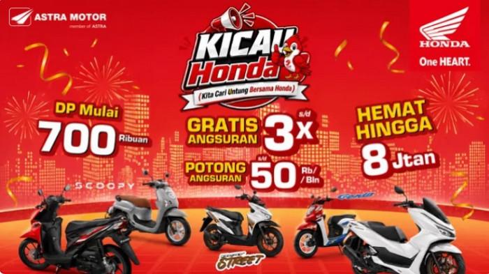 KICAU HONDA - Promo Kicau Honda Astra Motor Sulawesi Selatan (Asmo Sulsel) Juli 2026. Berbagai penawaran menarik ditawarkan, termasuk DP mulai Rp700 ribu.