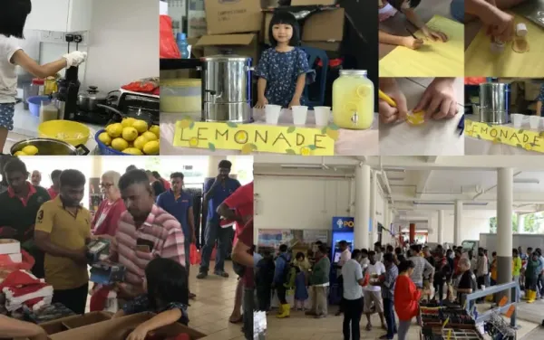 Bagi-bagi lemonade gratis Sweet! Bocah Ini Bagi-bagi Minuman Lemon Gratis buat Pekerja Migran