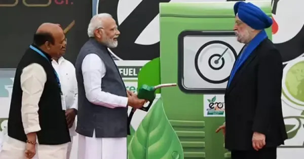 pm modi इथेनॉल पेट्रोल मिश्रित कच्च्या तेलाची आयात