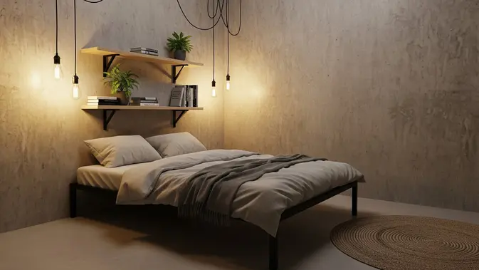 Desain Kamar Tidur Minimalis Ukuran 3x3 (AI Genenrated) Desain Kamar Tidur Minimalis Ukuran 3x3 (AI Genenrated)