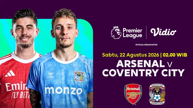 Nonton Arsenal vs Coventry City Nonton Arsenal vs Coventry City di Vidio. (doc. vidio)