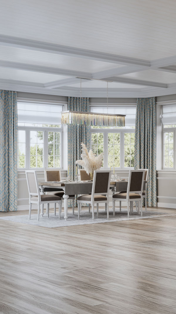 Calm White Dining Room!