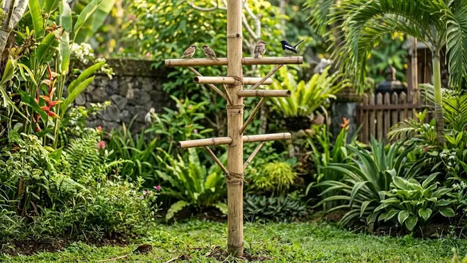 Bambu Berdiri di Sudut Taman Bambu Berdiri di Sudut Taman. (Gambar: AI Generated)