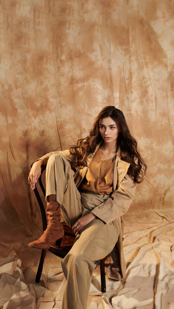 Beige Blazer and Boots