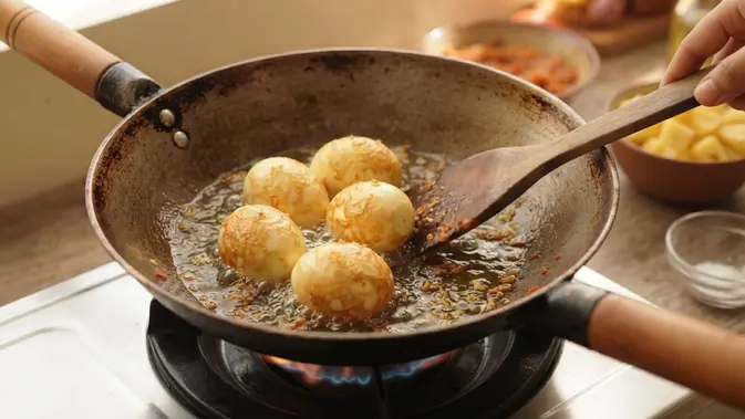 Resep Telur Sambal Nanas Pedas Manis. Foto: AI Generated